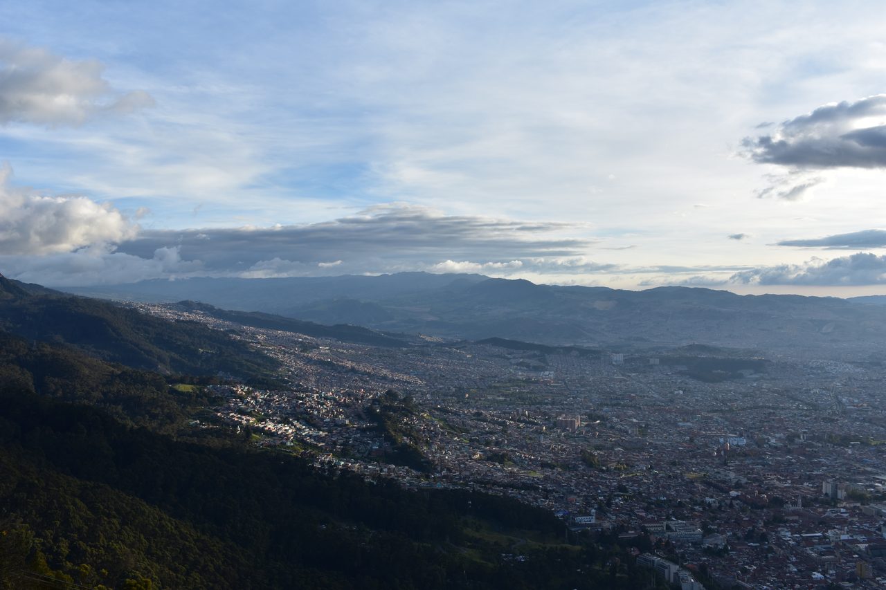 Experience the Sunset Behind the Andes from Cerro de Monserrate with Panoramic Views of Bogotá