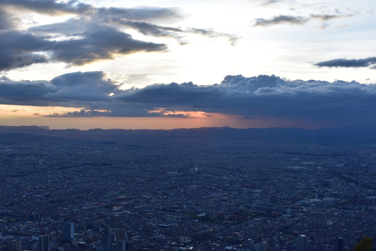 Experience the Sunset Behind the Andes from Cerro de Monserrate with Panoramic Views of Bogotá