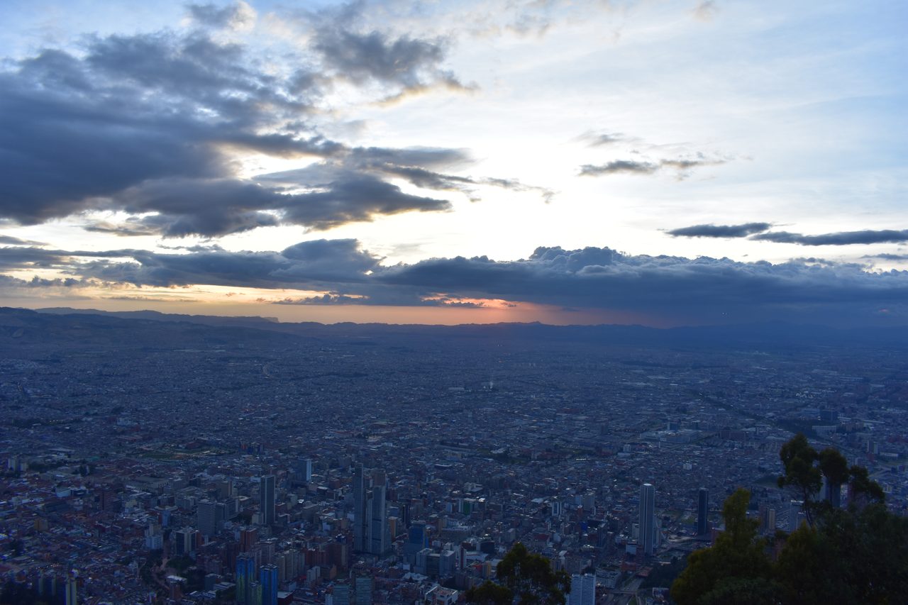 Experience the Sunset Behind the Andes from Cerro de Monserrate with Panoramic Views of Bogotá