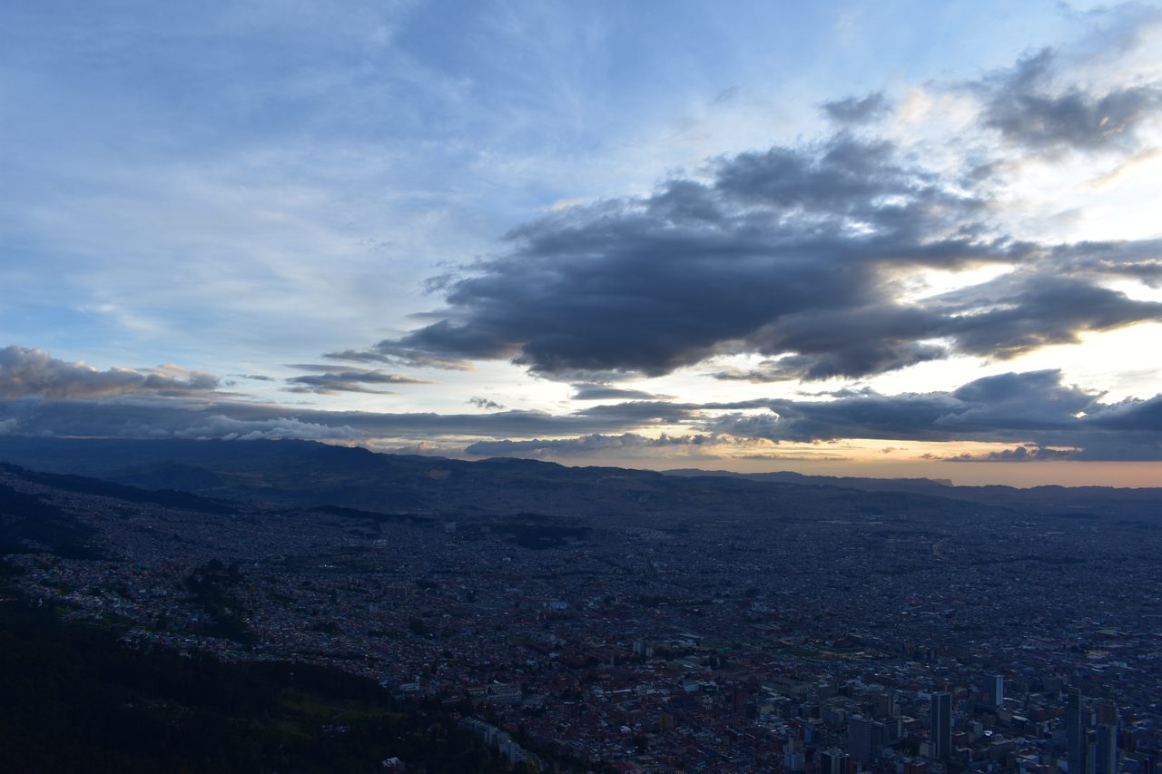 Experience the Sunset Behind the Andes from Cerro de Monserrate with Panoramic Views of Bogotá