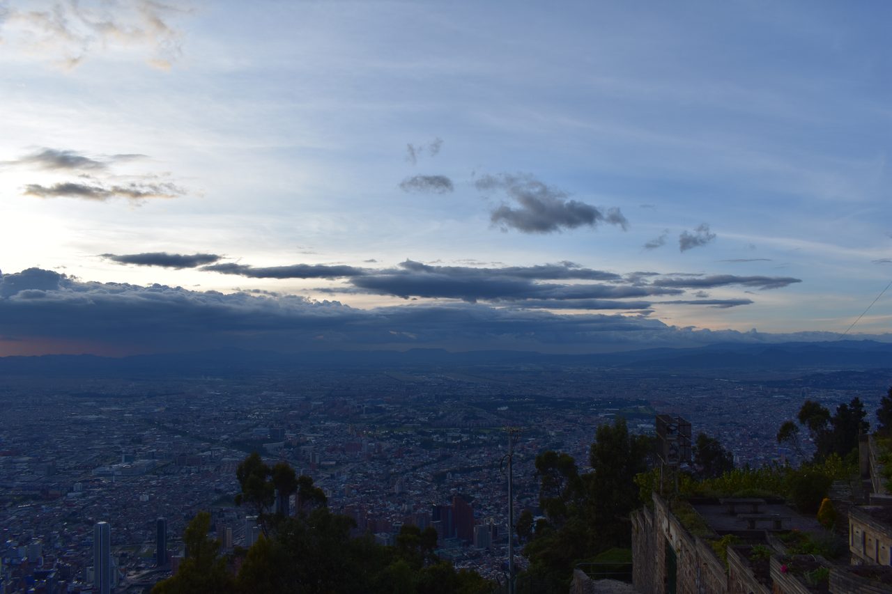 Experience the Sunset Behind the Andes from Cerro de Monserrate with Panoramic Views of Bogotá