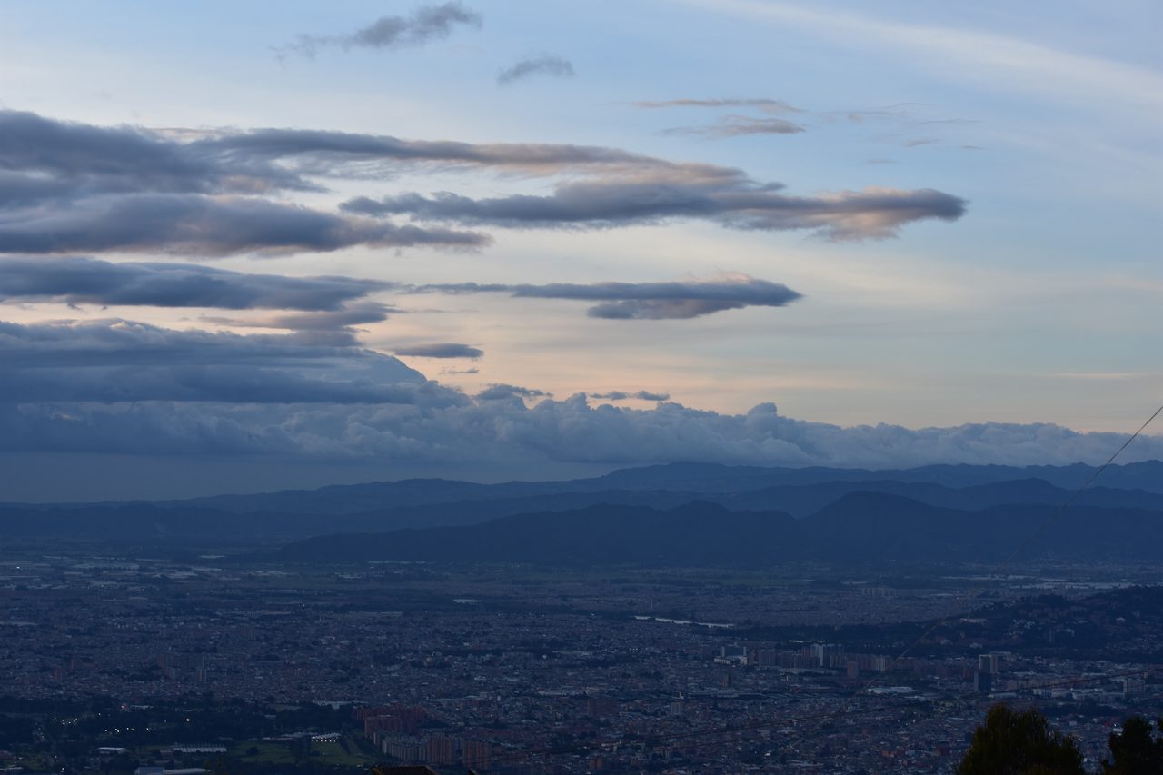Experience the Sunset Behind the Andes from Cerro de Monserrate with Panoramic Views of Bogotá