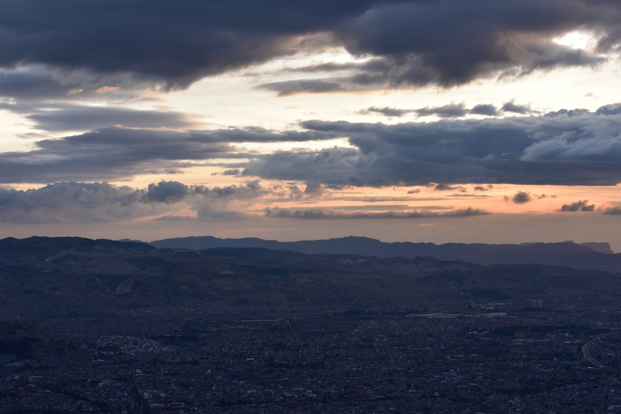 Experience the Sunset Behind the Andes from Cerro de Monserrate with Panoramic Views of Bogotá