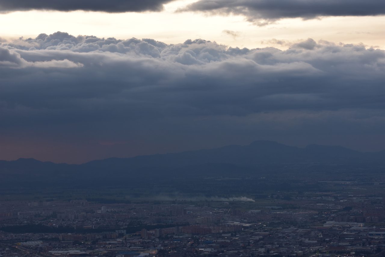 Experience the Sunset Behind the Andes from Cerro de Monserrate with Panoramic Views of Bogotá