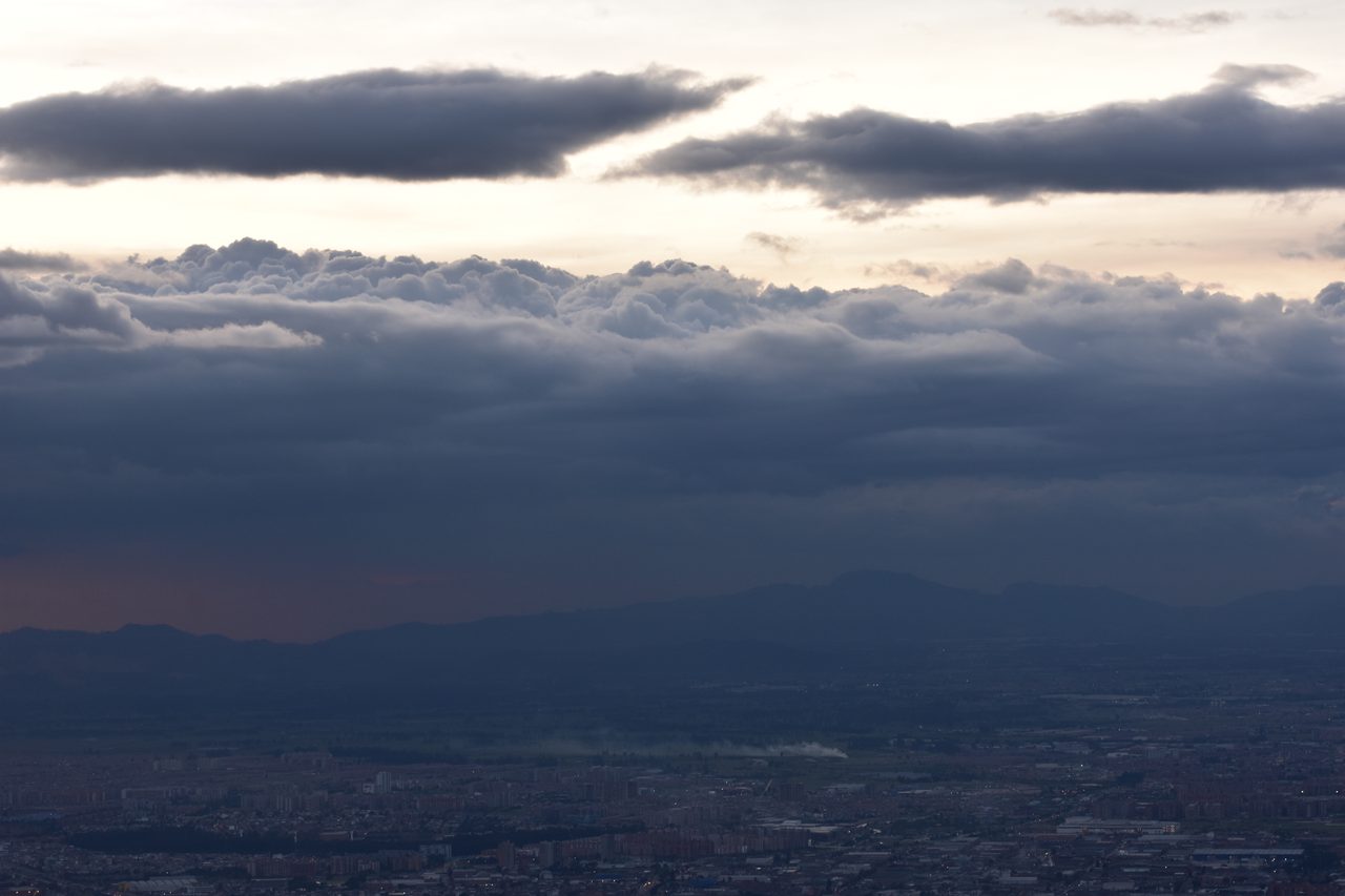 Experience the Sunset Behind the Andes from Cerro de Monserrate with Panoramic Views of Bogotá