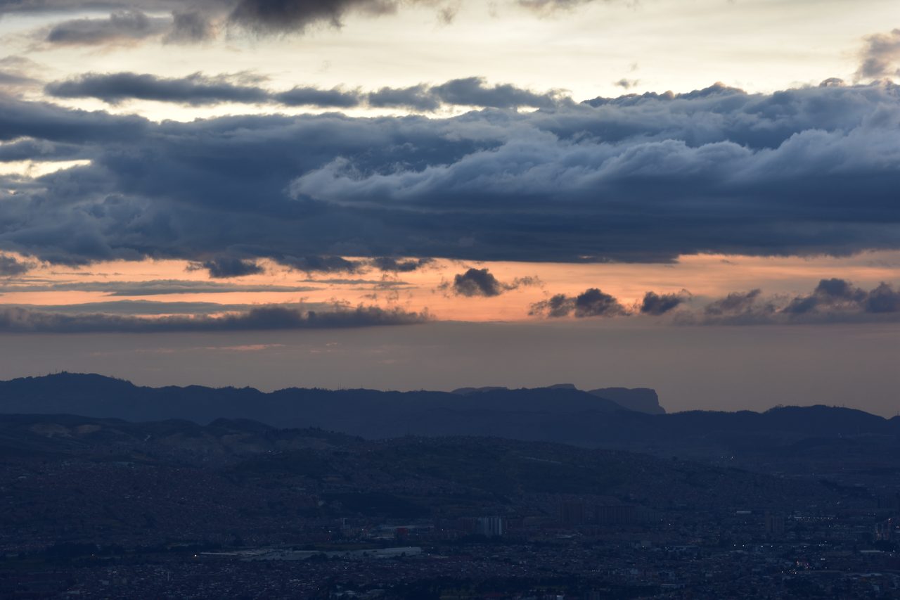 Experience the Sunset Behind the Andes from Cerro de Monserrate with Panoramic Views of Bogotá